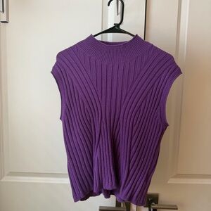 Lucy Paris Violet Ribbed Tank Top